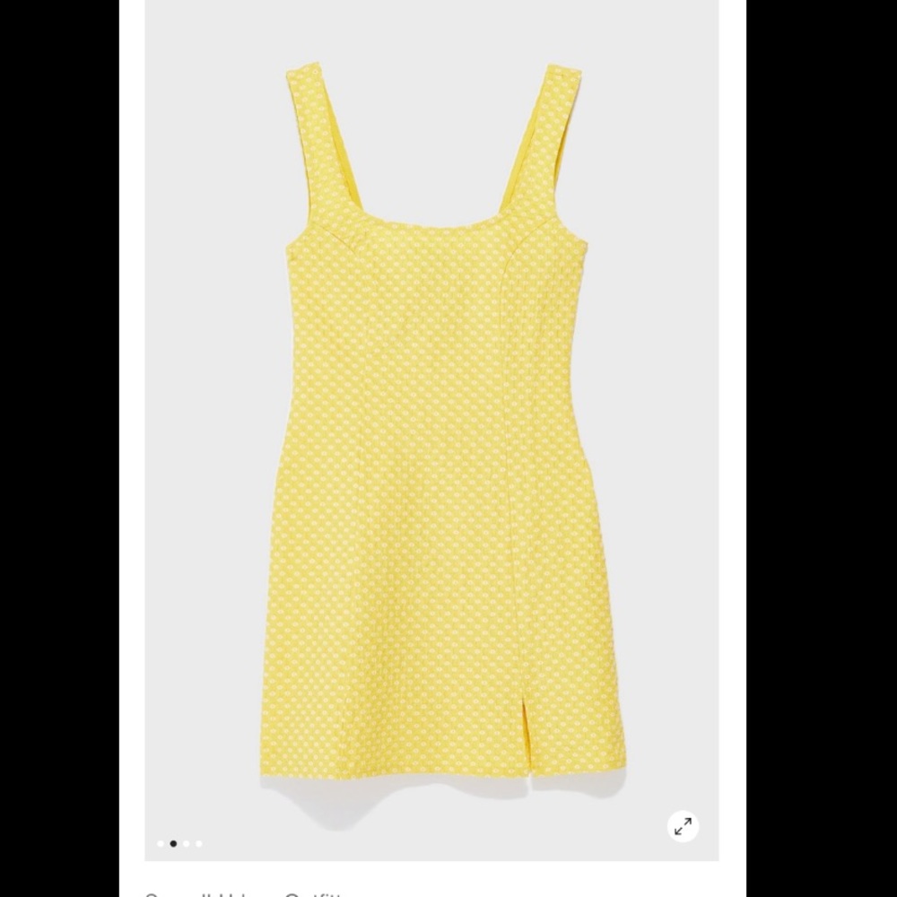 UO yellow fitted sundress
